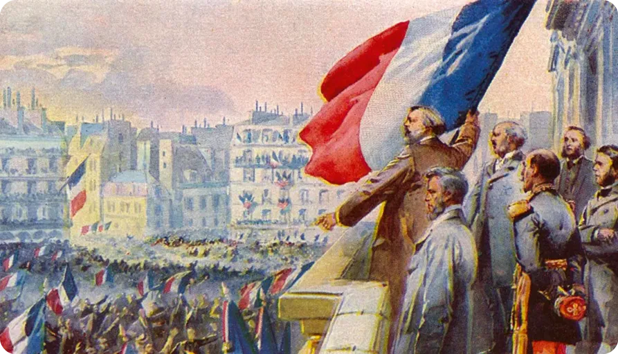 Pichot, Proclamation de la République. 1870, carte postale Illustrée, collection du Petit Parisien illustré
