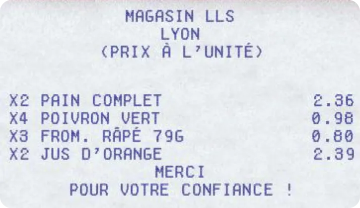 Ticket de caisse