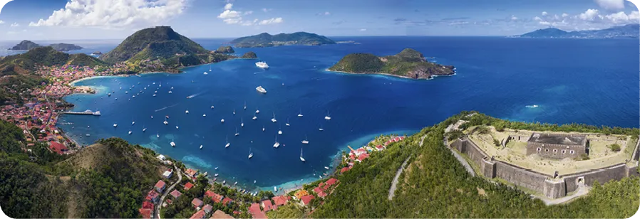 Iles des Saintes. French Guadeloupe. Caribean island