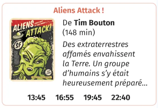 Programme de cinéma