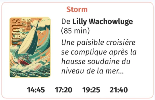 Programme de cinéma