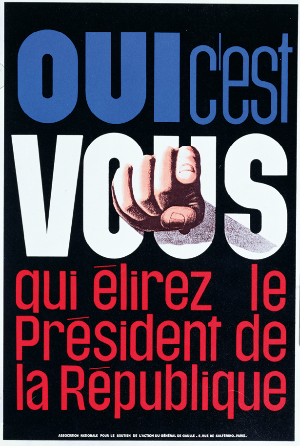 Affiche en faveur du référendum pour l’élection du président de la République au suffrage universel direct, 1962