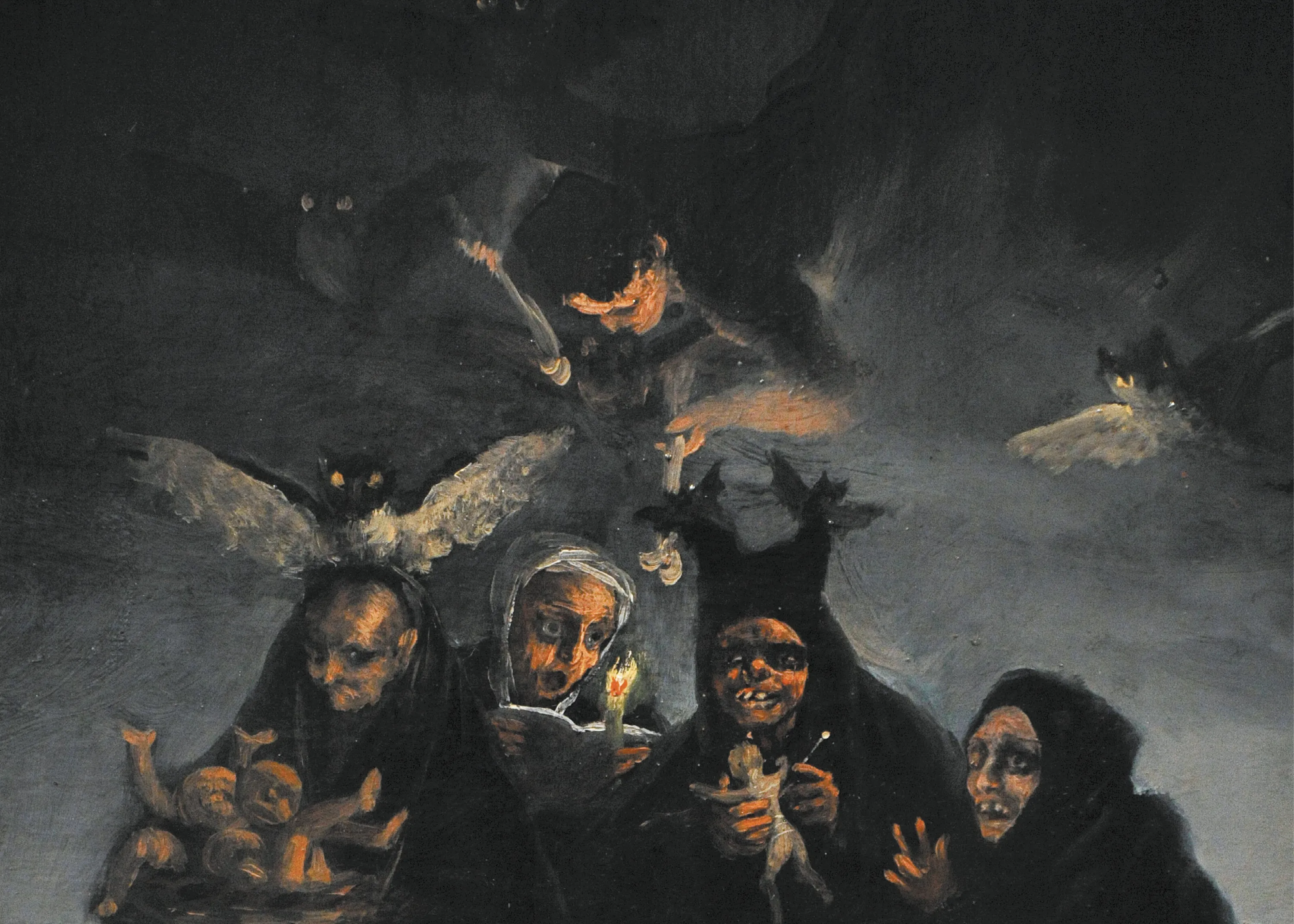 Francisco de Goya, Le Sabbath des sorcières, XVIIIe siècle, huile sur toile, musée Lazaro Galdiano, Madrid, Espagne.