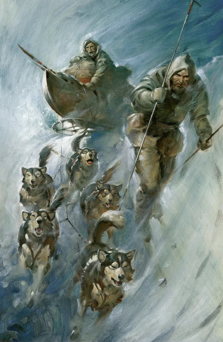 James Edwin
McConnell, Nansen,
conquérant des
glaces arctiques,
gouache sur
papier, XXe
 siècle,
collection privée