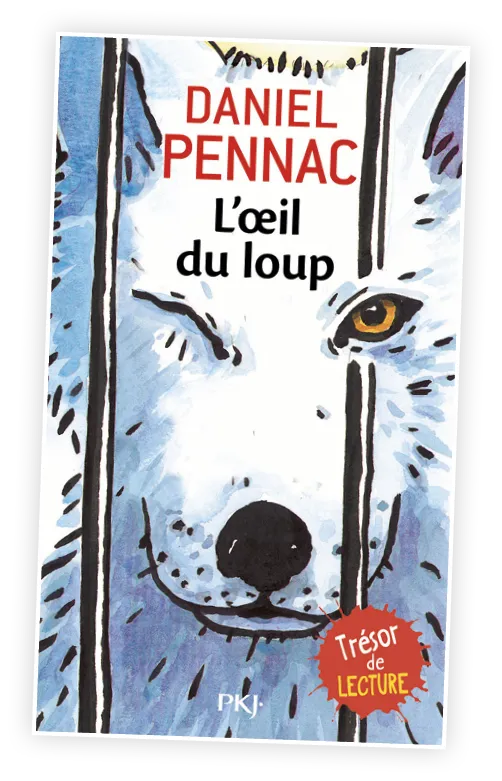 Image d'un loup derrière des barreaux
