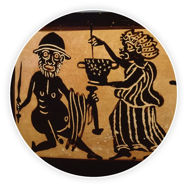 Skyphos (gobelet) à figures noires