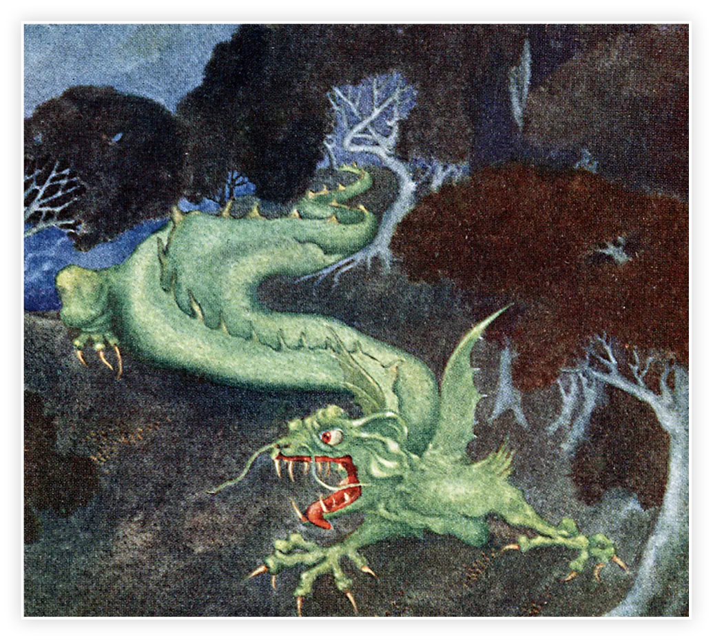 Image d'un dragon et d'un arbre