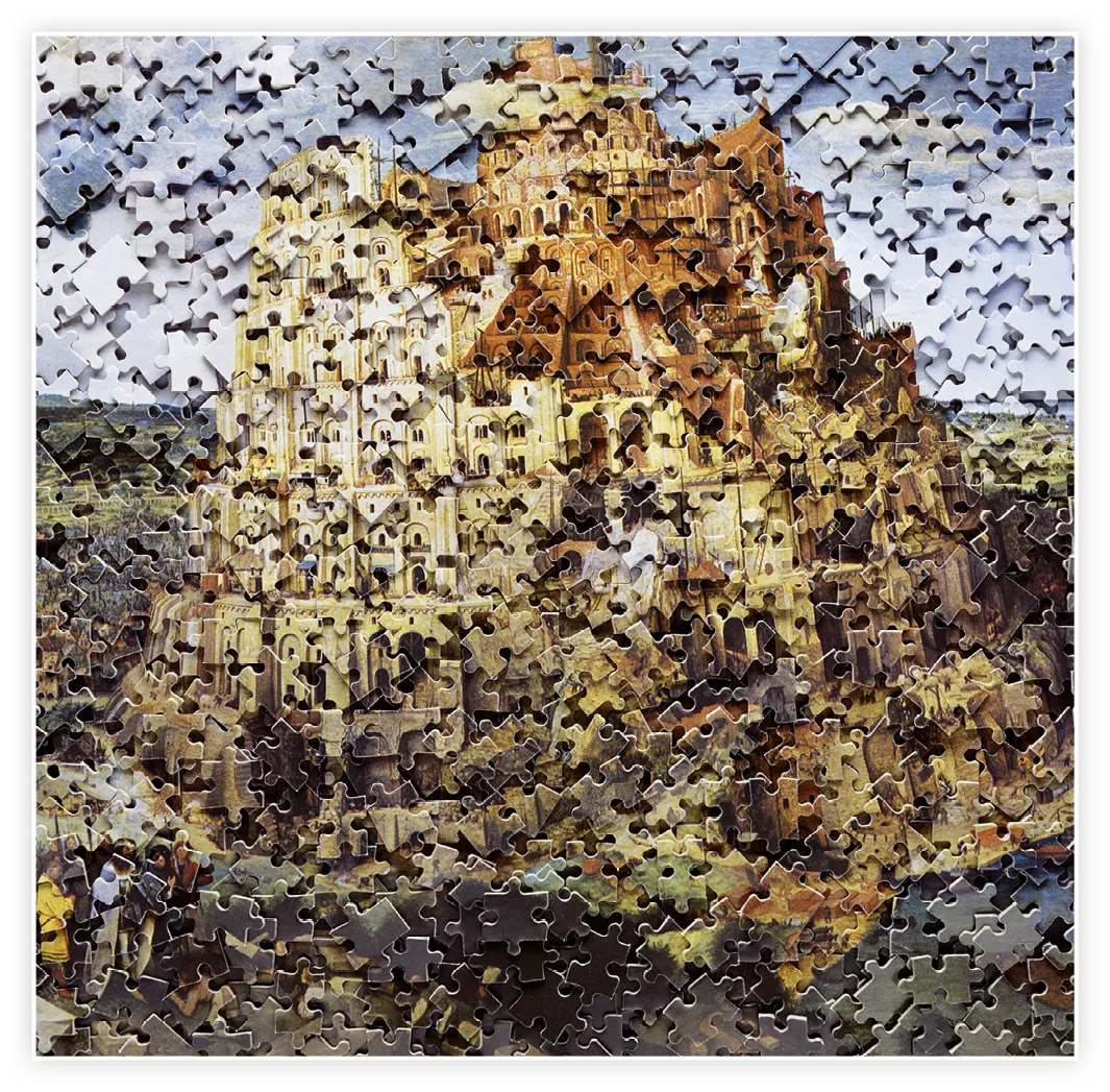 Vik Muniz, La Tour de Babel d'après Brueghel