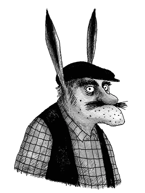 Illustration de Till Charlier pour Huit farces pour collégiens, 2013.