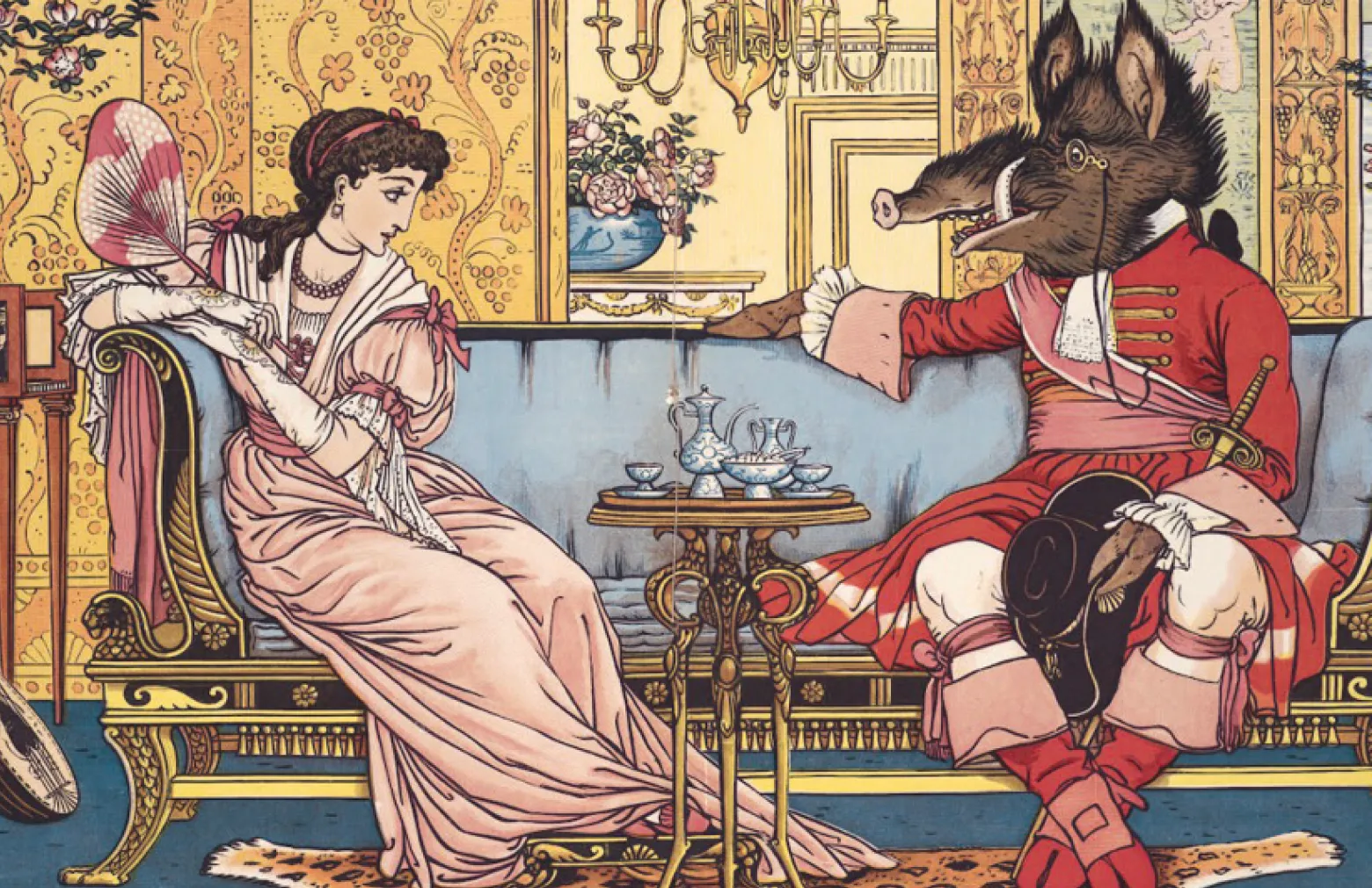 Walter Crane, La Belle et la Bête, 1874.