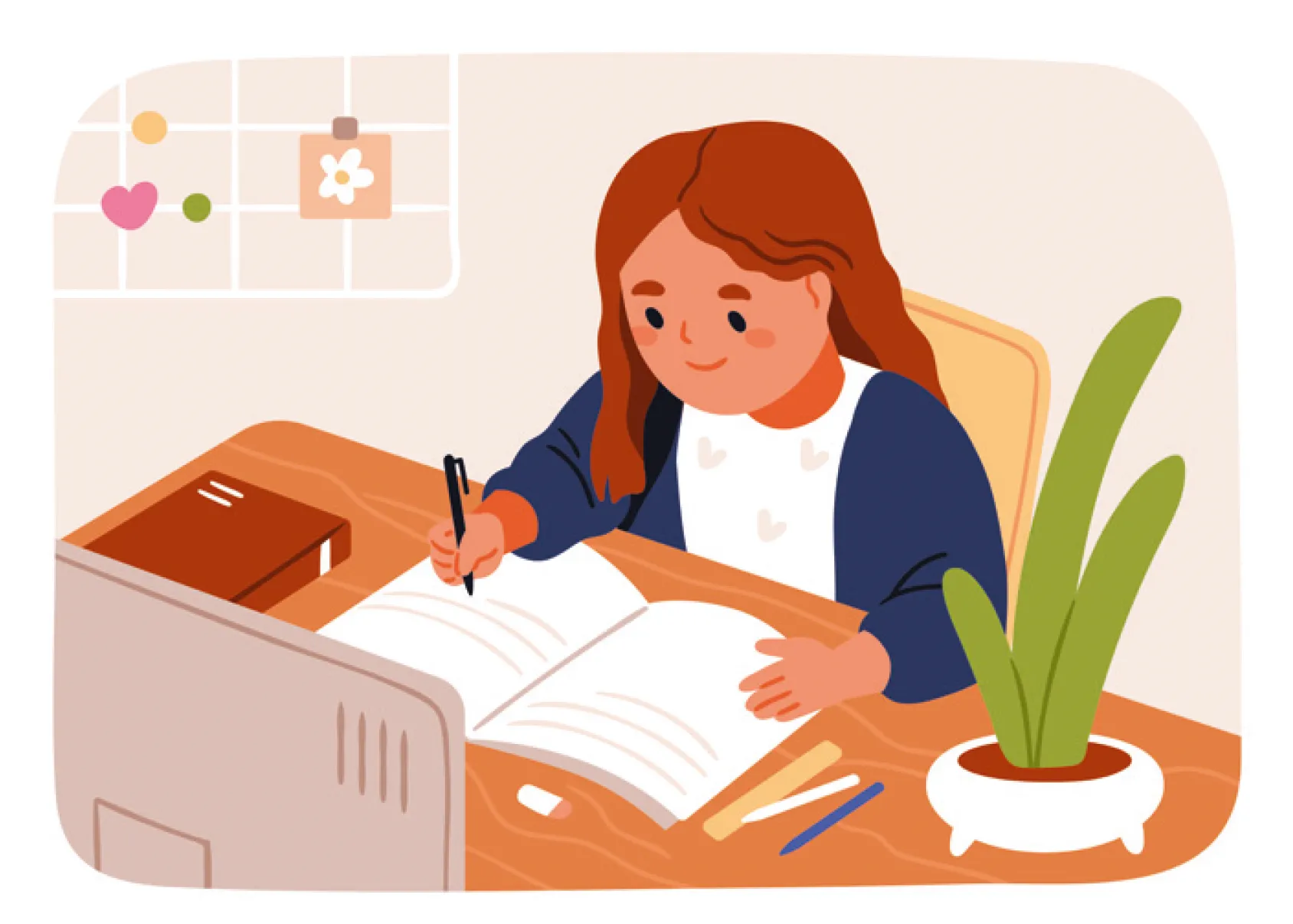 Élève qui fait ses devoirs