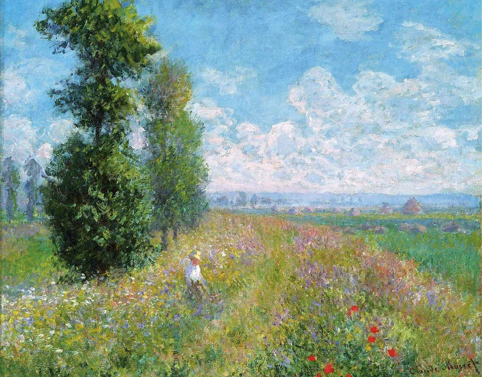 Claude Monet, Prairie aux peupliers,
huile sur toile, 1875, musée des
Beaux-Arts de Boston, États-Unis.