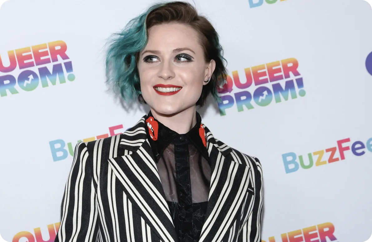 Evan Rachel Wood arrives at the first inaugural Queer Prom for LGBT youth in Los Angeles, 2017.