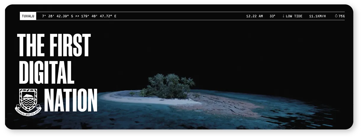 Opening page of the Tuvalu.tv website.