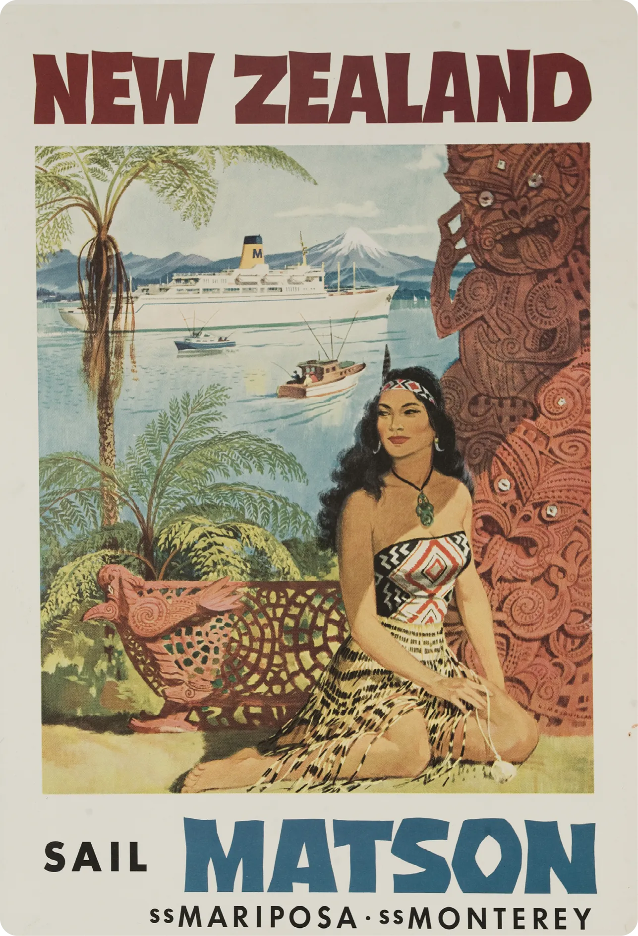 Matson Lines travel poster, ca. 1950.