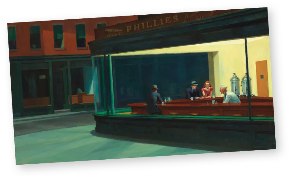 Nighthawks, Edward Hopper, 1942.