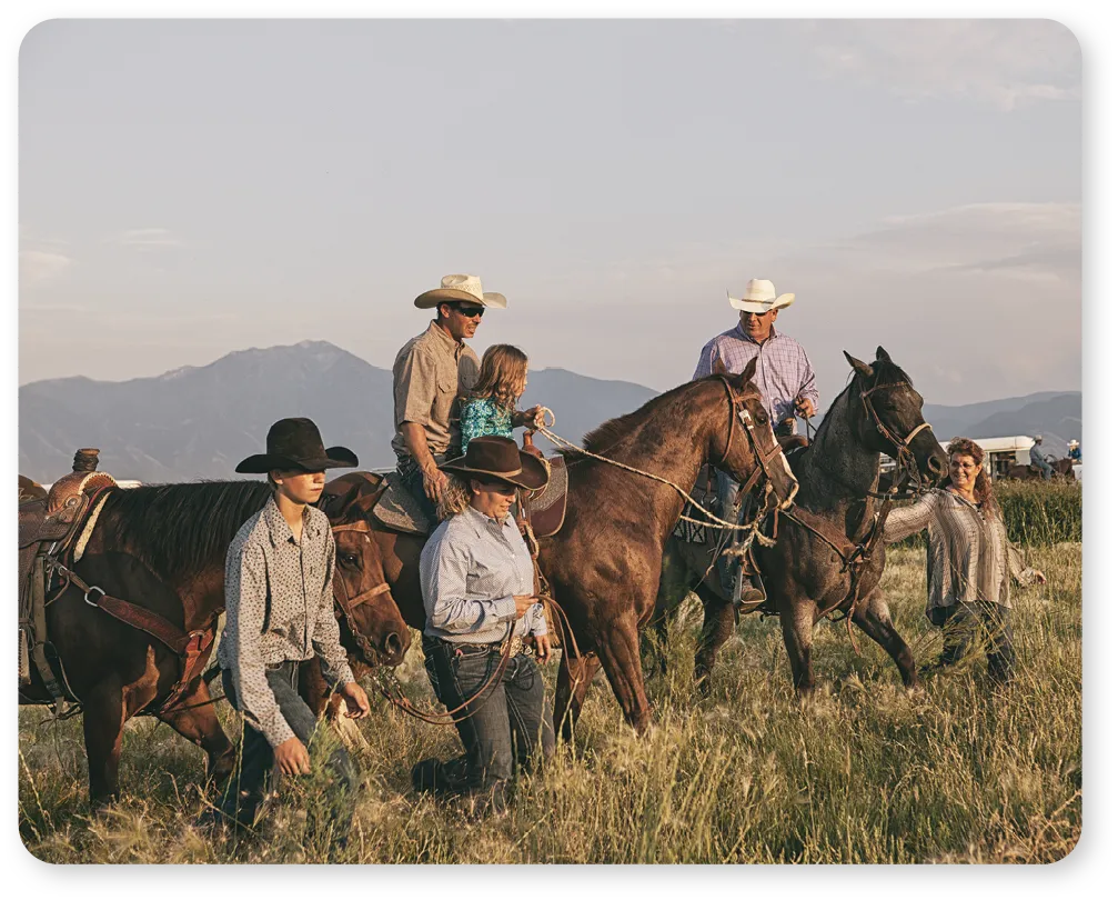 Family of ranchers