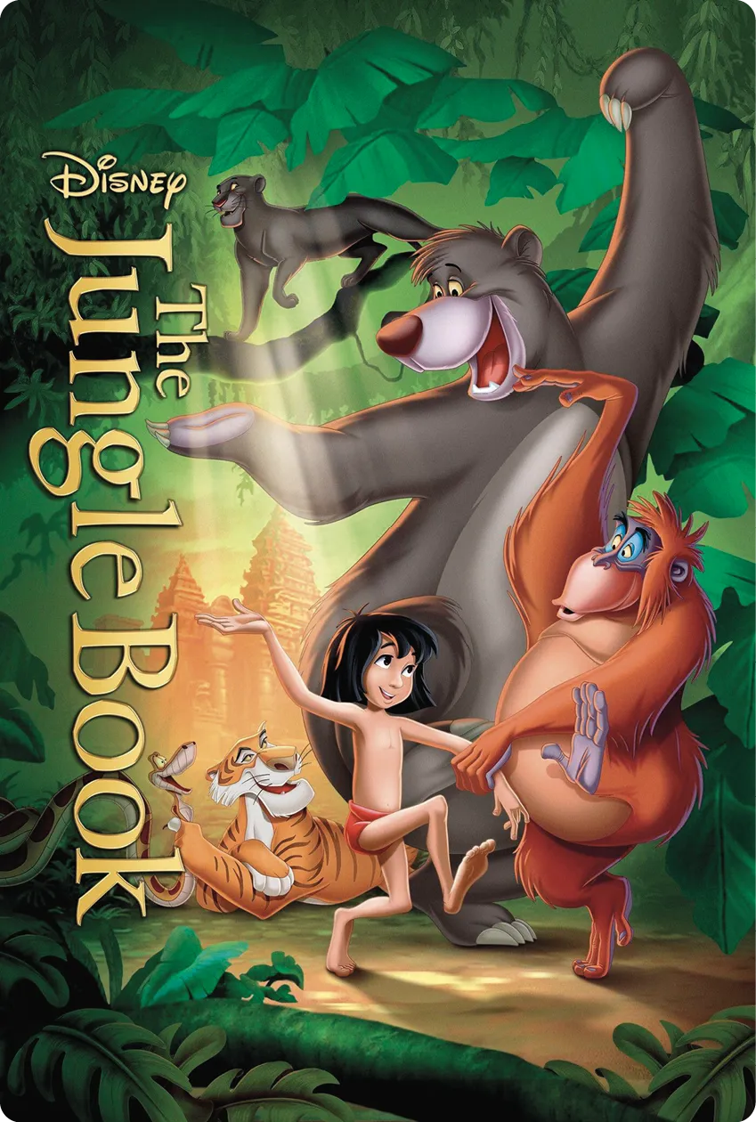 Affiche du film The Jungle Book, Disney, 1967.