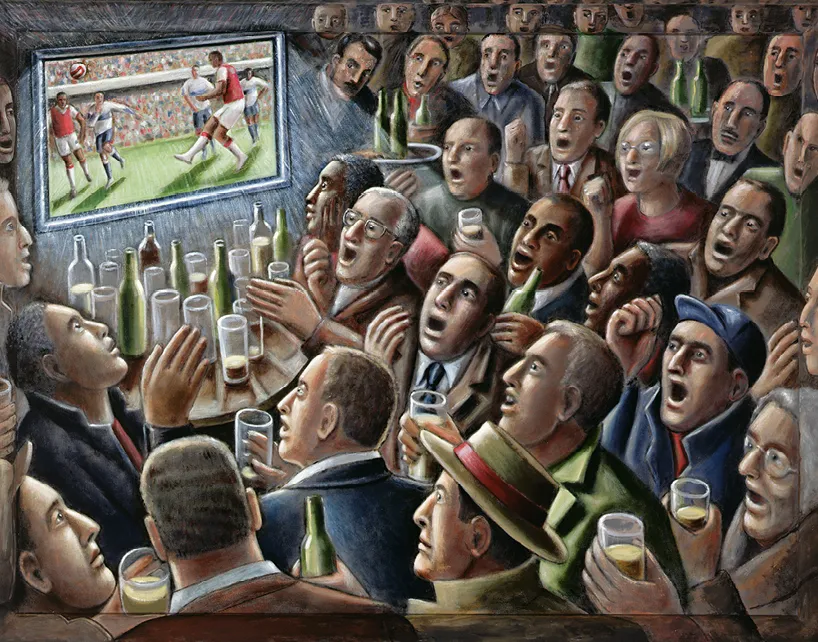 Pamela June Crook, L'Adoration, 2006, acrylique sur toile, collection privée.