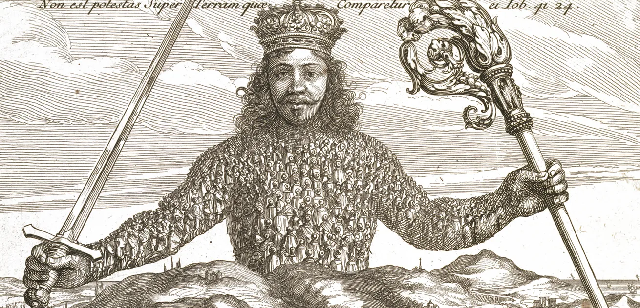 Abraham Bosse, frontispice du Léviathan de Hobbes (détail), 1651, BnF, Paris.