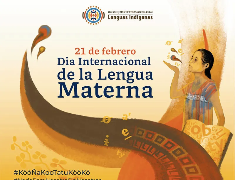 Cartel para el Día Internacional de la Lengua Materna, 2023.