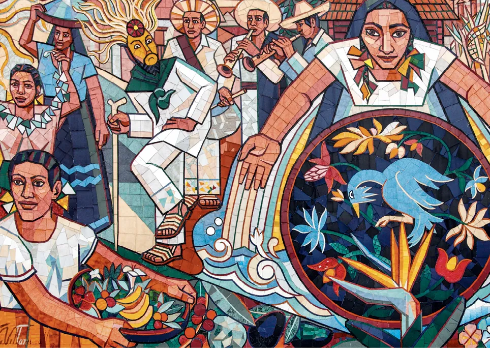 Alfonso Teodoro Flores, Mural los orígenes de Uruapan, Uruapan, Honduras.