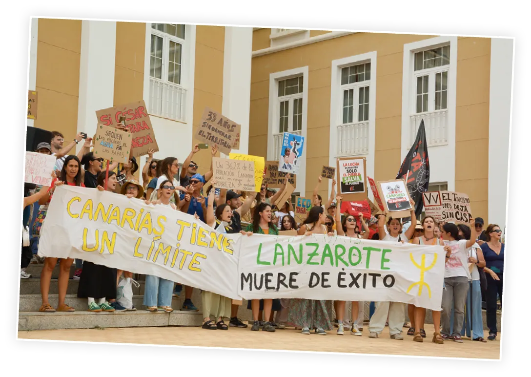 Manifestaciones en Lanzarote, Canarias, abril de 2024