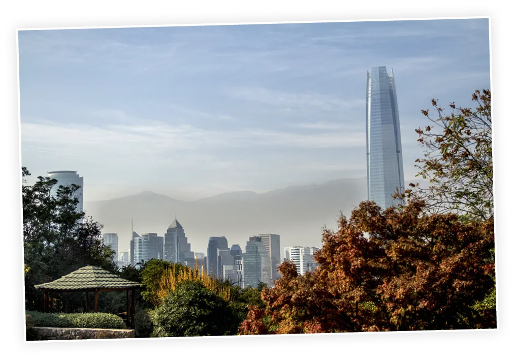 Rascacielos en Santiago del Chile.