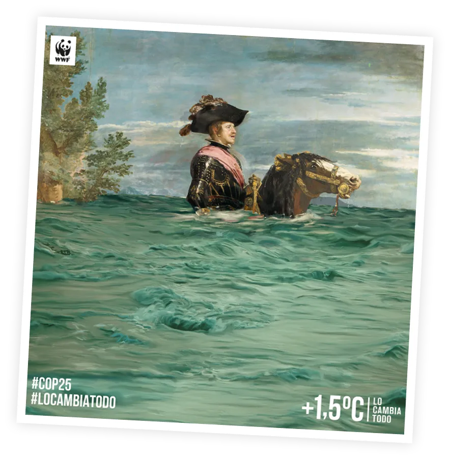 Museo del Prado en colaboración con WWF,
Felipe IV a caballo, 2019.