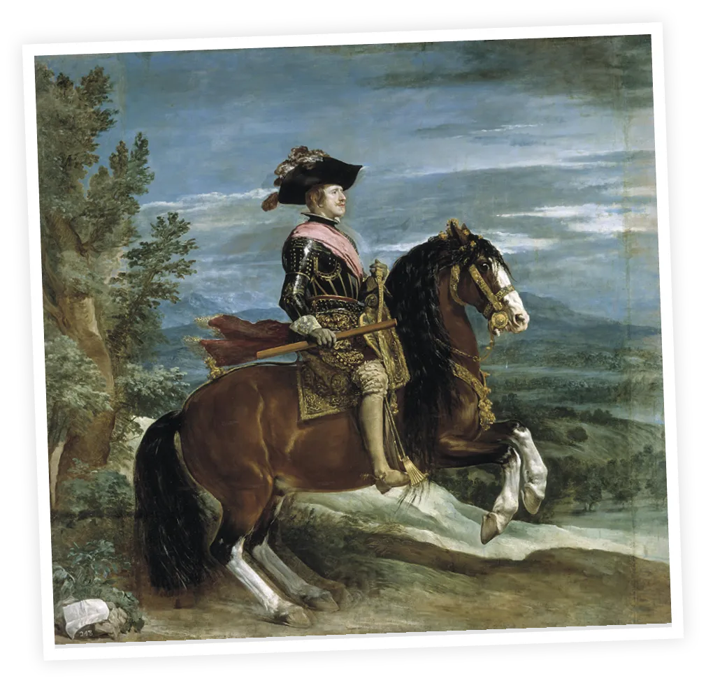 Diego Velázquez, Felipe IV a caballo, 1634.