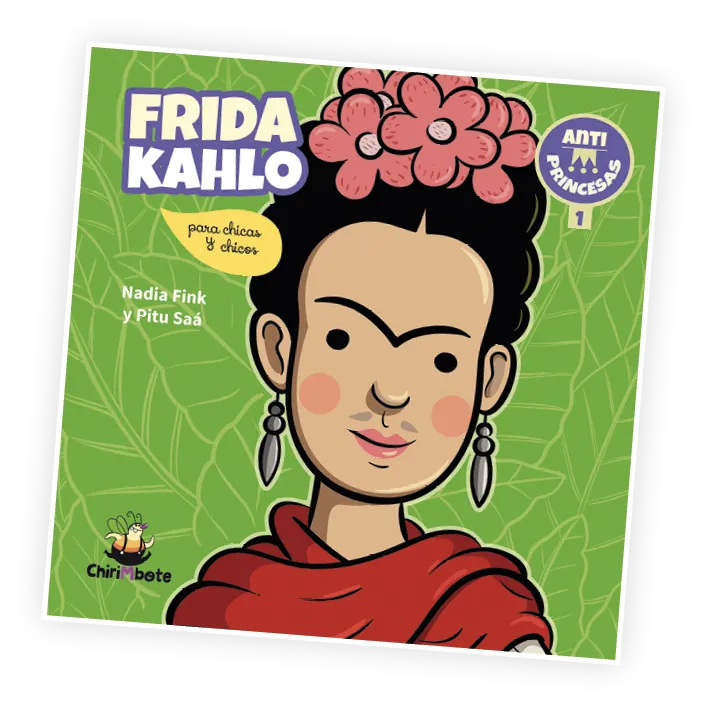 Portada de Nadila Fink, Ilustraciones de Pitbu 588, Frida Kahlo para chicos y enders, 2015