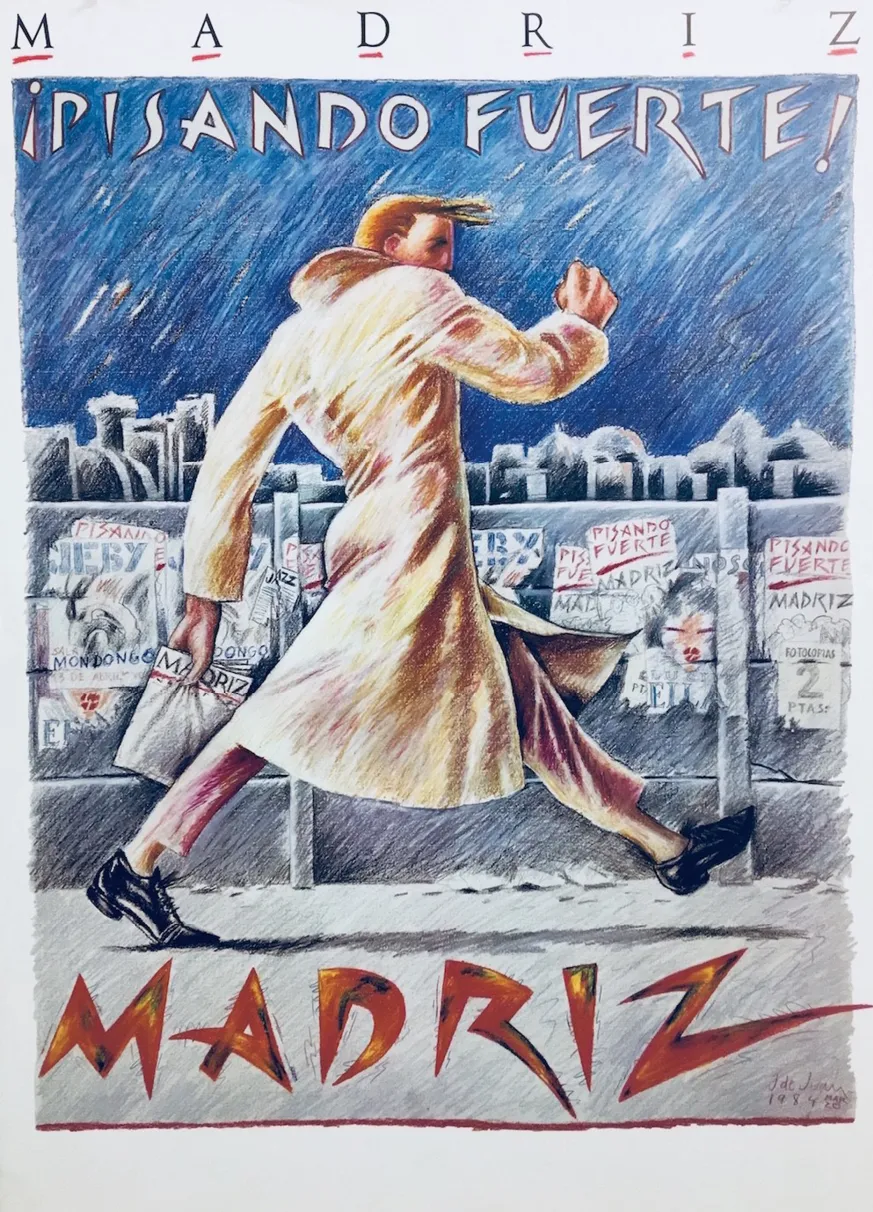 Javier de Juan, portada para la revista Madriz, 1984.