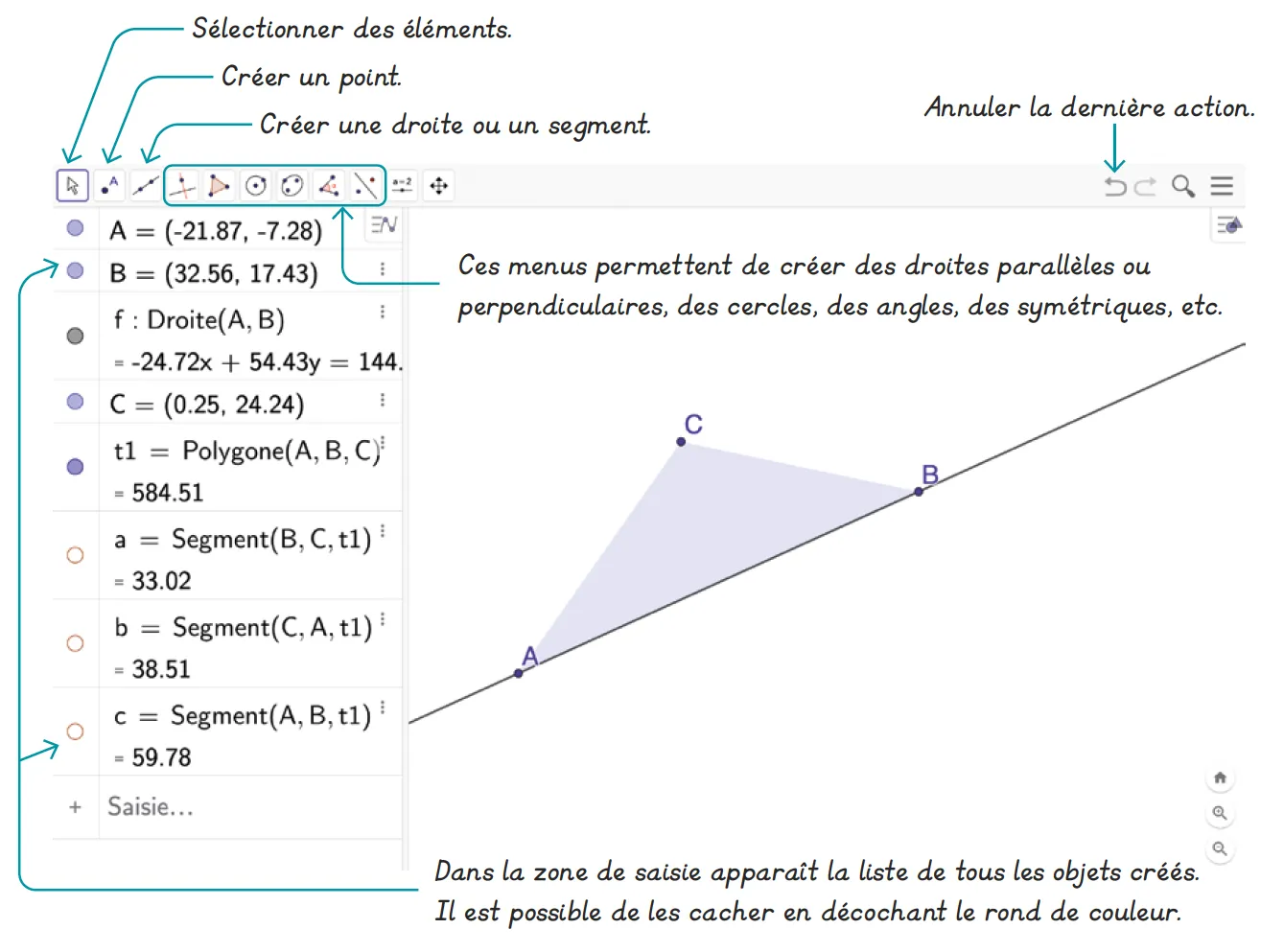 Interface Geogebra