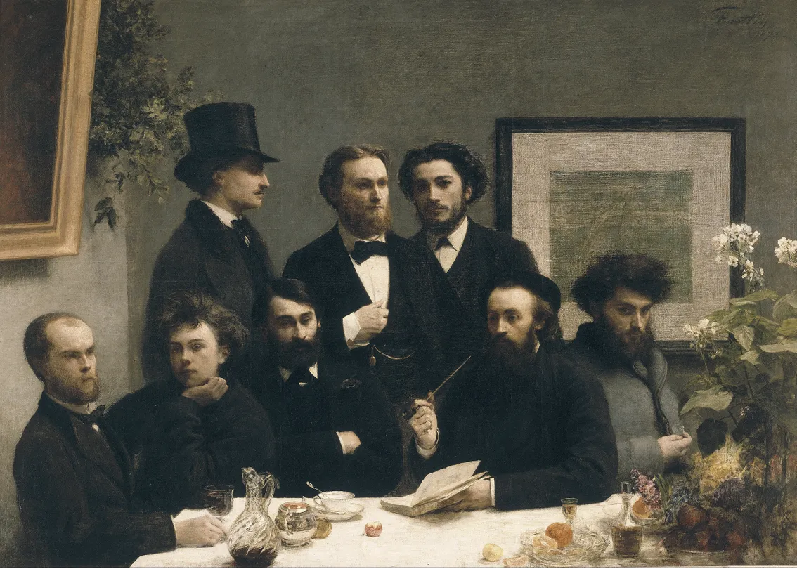 Henri Fantin-Latour, Un coin de table, 1872, huile sur toile, 161 × 223 cm, musée
d'Orsay, Paris. 