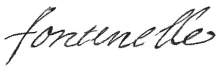 Signature de Fontenelle.