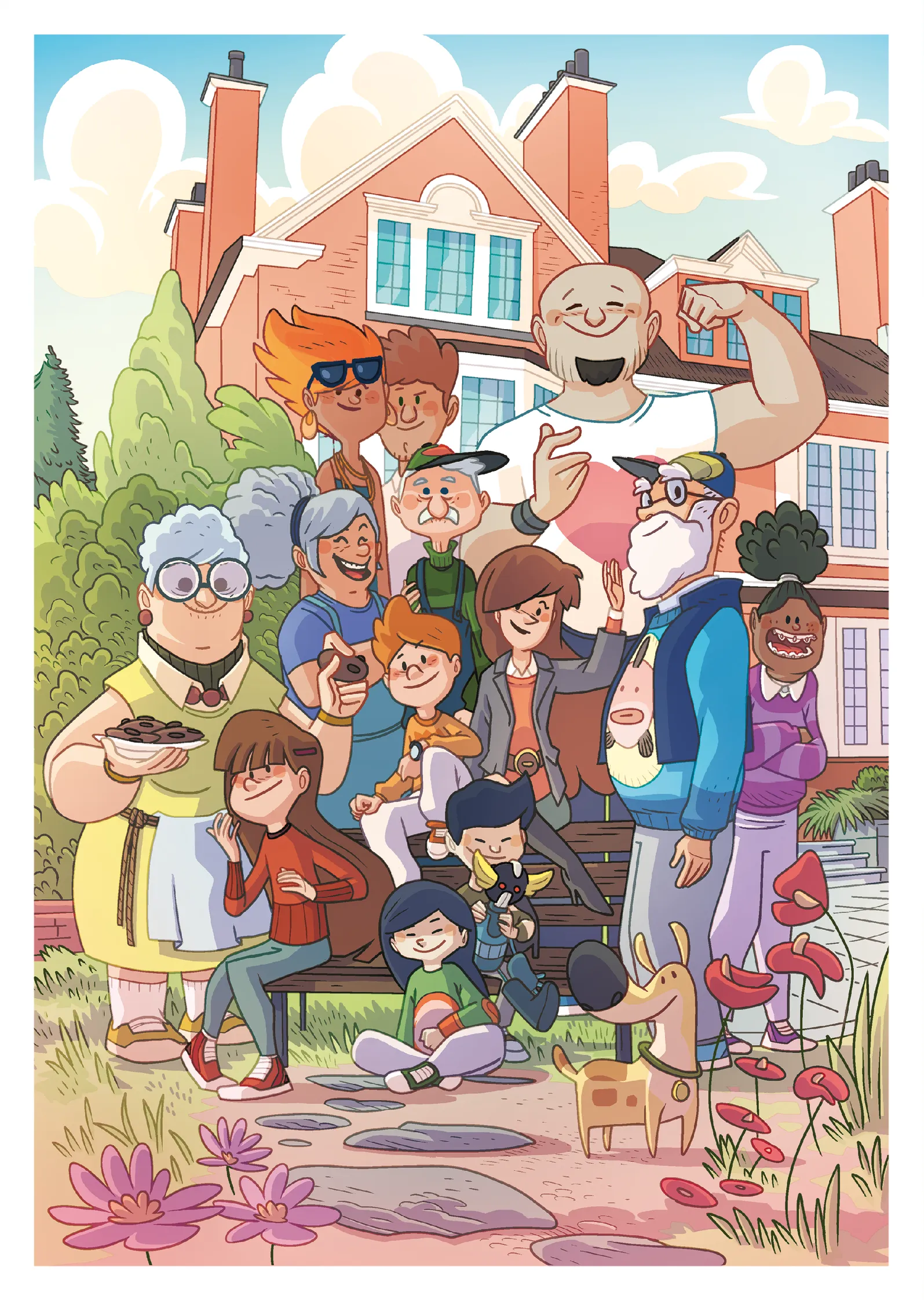 Une image d'une ville avec différents endroits numérotés.