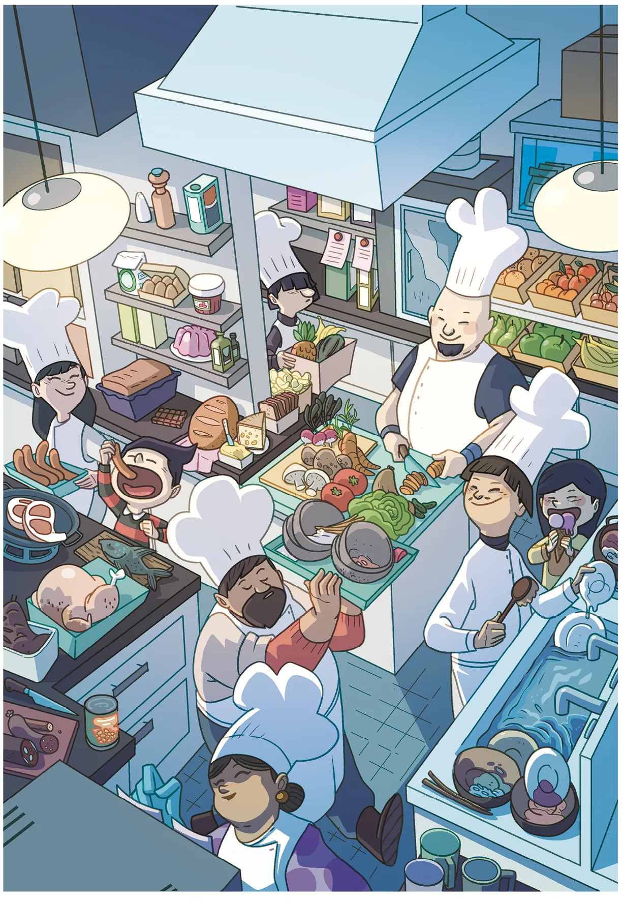 Une image d'une ville avec différents endroits numérotés.