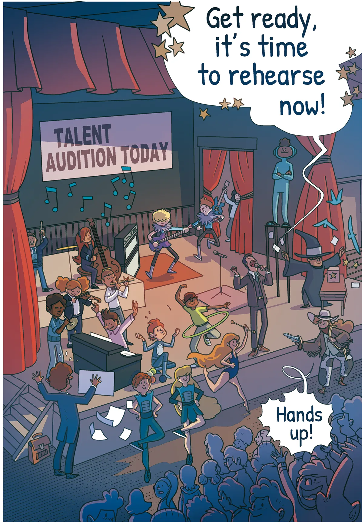 Une image d'une ville avec différents endroits numérotés.