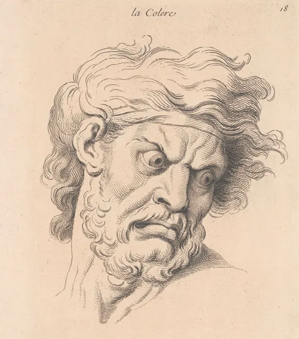 Jean Audran, La Colère, XVIIIe siècle, gravure, musée du Louvre, Paris