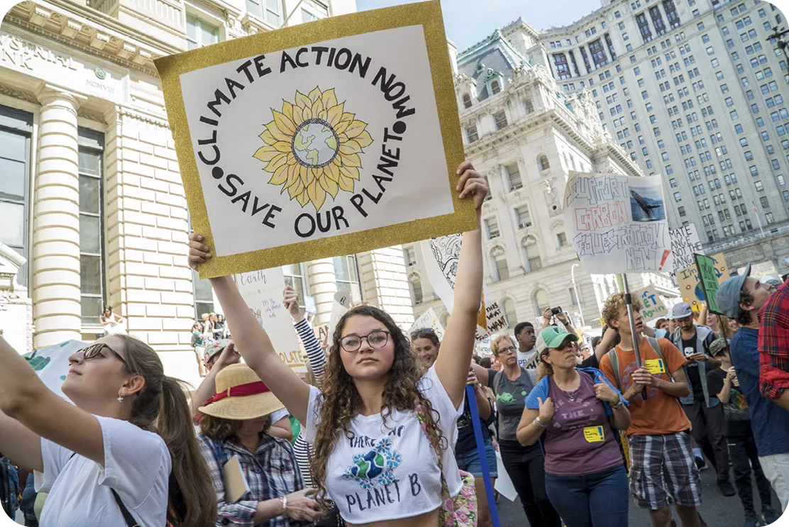 Manifestation pour le climat.