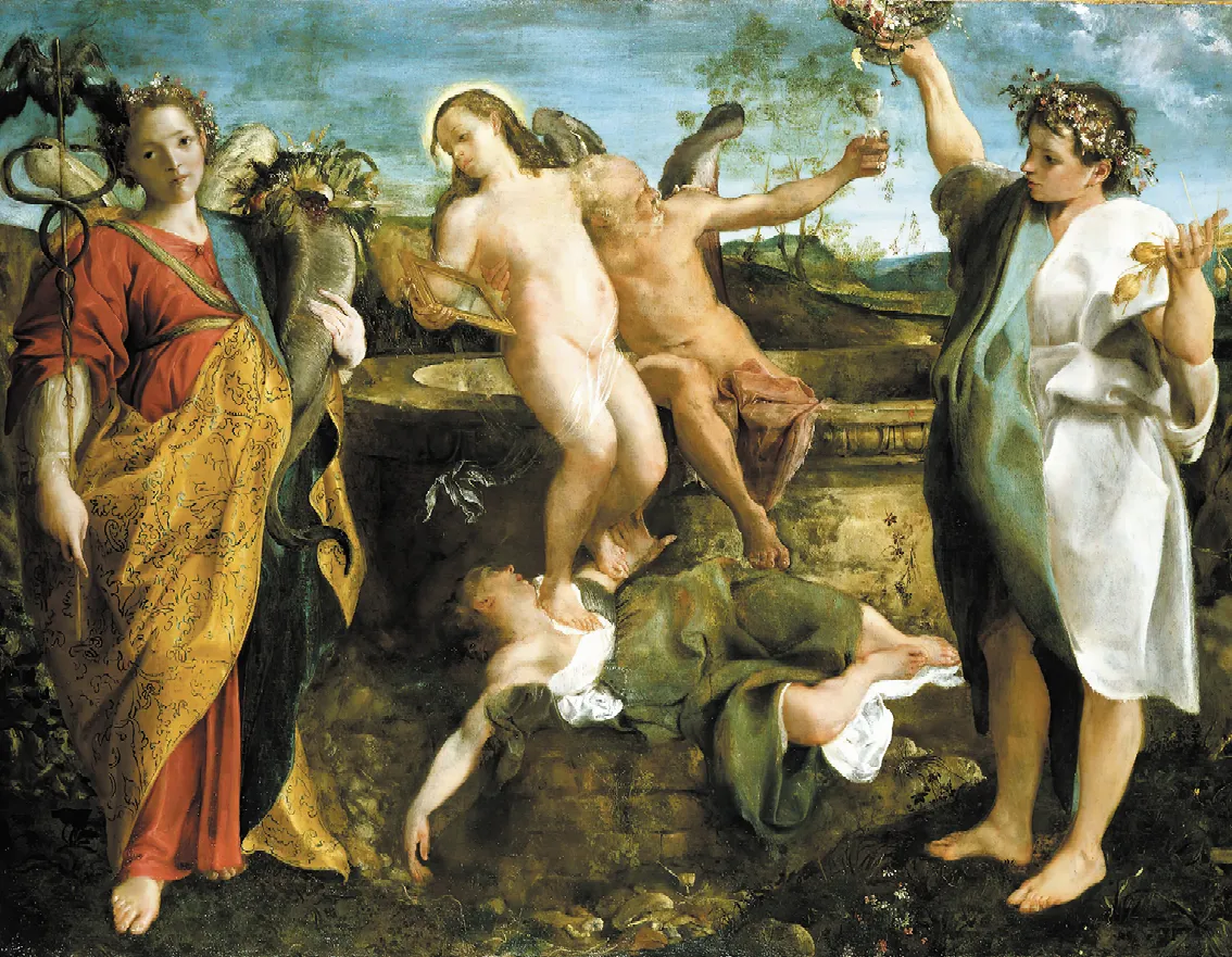Annibale Carracci, Allégorie de la vérité et du temps, 1584-1585, huile sur toile, Collection Royale, Londres, Angleterre.