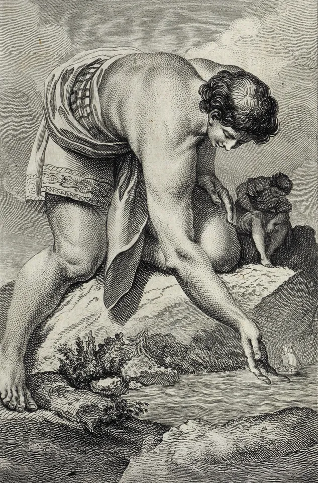 Charles Monnet, Micromégas, illustration pour Romans et contes de Voltaire, 1778.