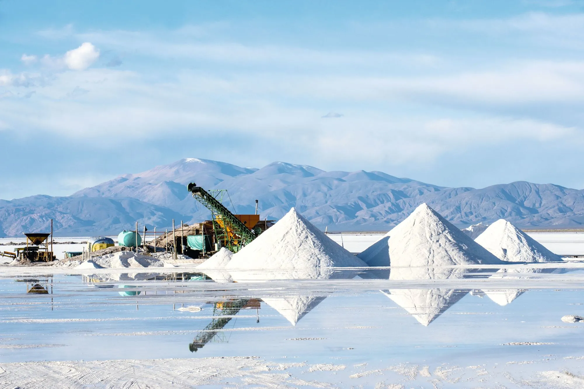 Gisements de sel pour la production de lithium (Salinas Grandes, Argentine).