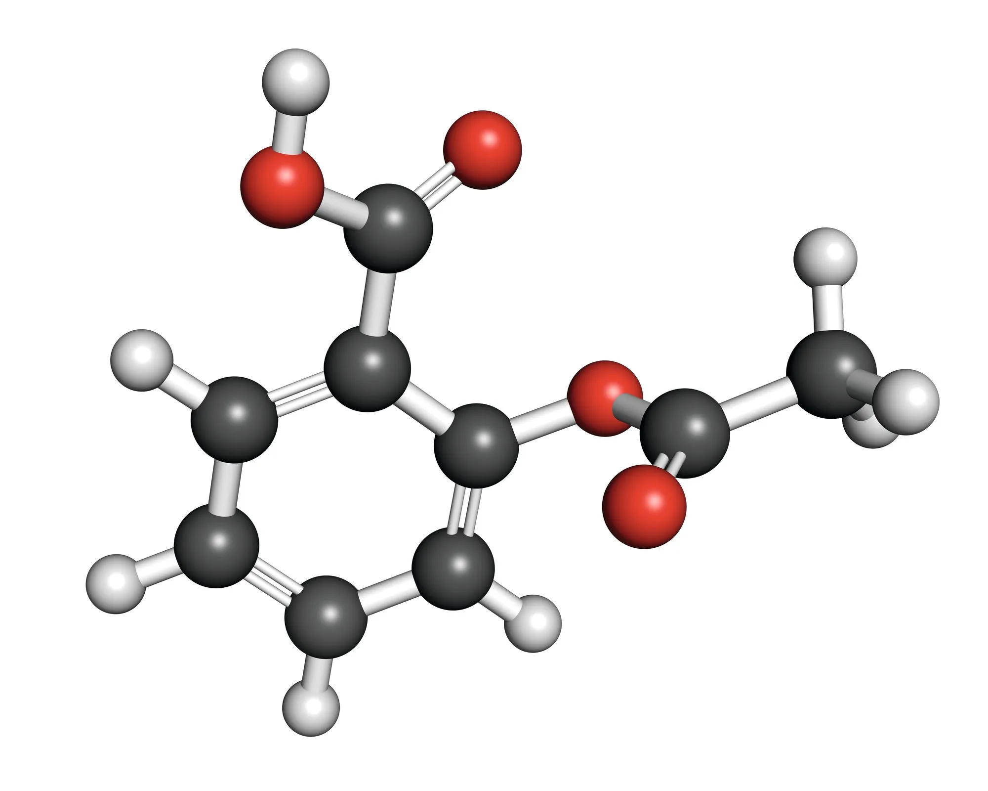 Modèle moléculaire de l'aspirine