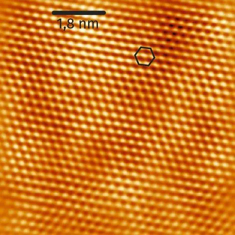 Atomes d'une feuille d'or