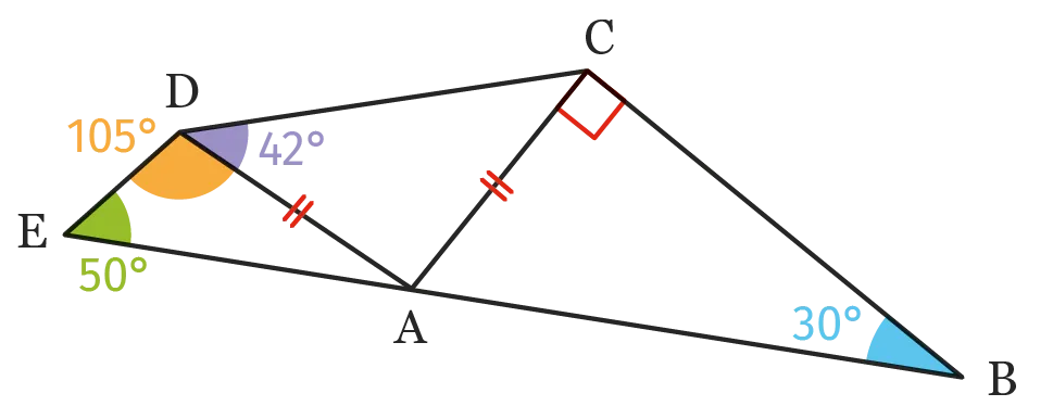 triangle avec points et angles