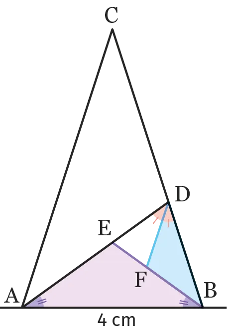 triangle ABC avec triangle ABE inscrit
