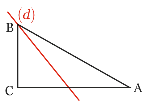 triangle ABC avec droite d