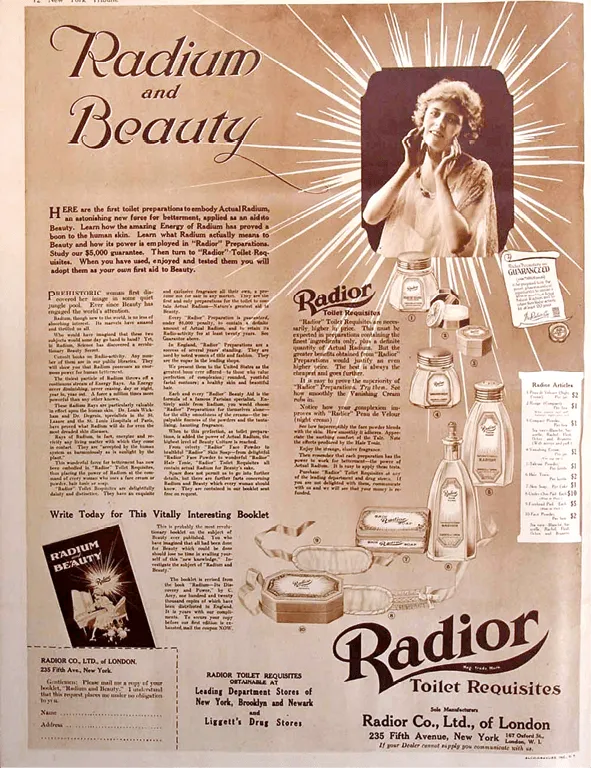 Affiche pour le radium