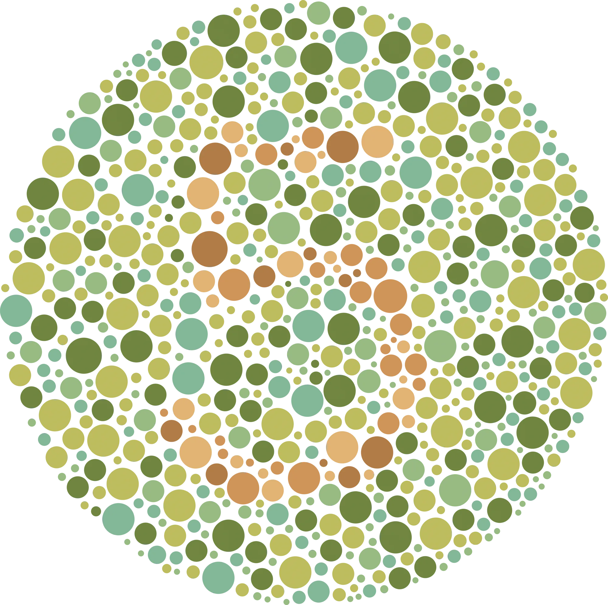 Exemple de test (d'Ishihara) pour déceler les formes de daltonisme